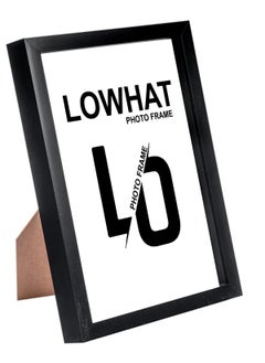 LOWHAT Photo Frame Freestanding And Wall Mountable Black Picture Frames Premium Display Photo Frames for Certificate Poster Puzzle Print Portrait Frame for Home Office  - Image 2