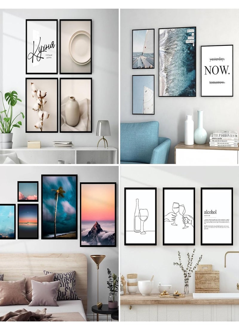 LOWHAT Photo Frame Freestanding And Wall Mountable Black Picture Frames Premium Display Photo Frames for Certificate Poster Puzzle Print Portrait Frame for Home Office  - Image 5