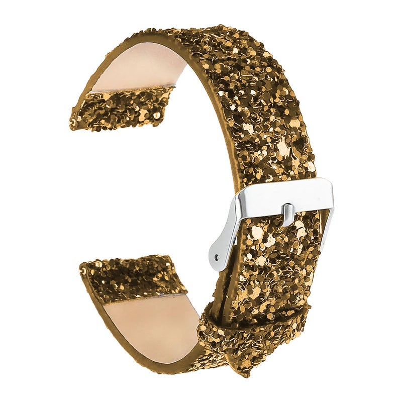 Next Store Glitter Leather Strap Compatible with Huawei Watch GT5 (46mm)/GT5 Pro (46mm)/GT4 (46mm), Shiny Christmas Design - Image 2