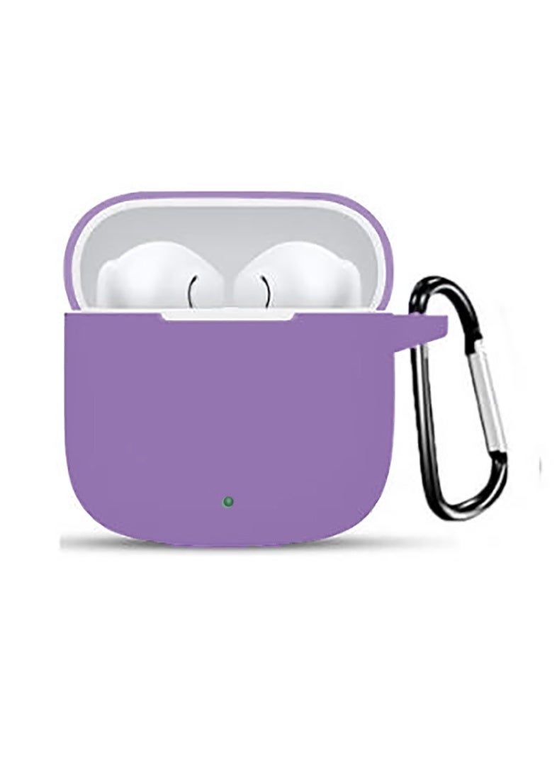 QIRG حافظة سيليكون واقية لسماعات هواوي فري بودز Se 2/ Se 3 مع غطاء سلسلة المفاتيح (بنفسجي تارو) - Image 1
