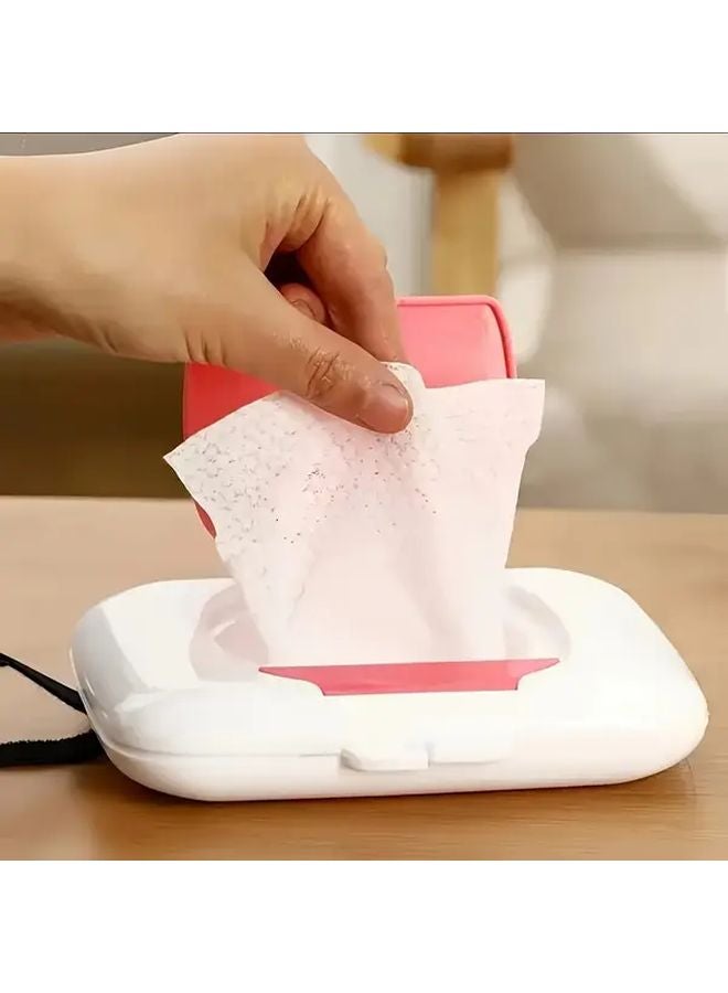 Green Portable Wet Wipe Dispenser with Lanyard for Travel Camping Outdoor Cycling Essential - Image 2