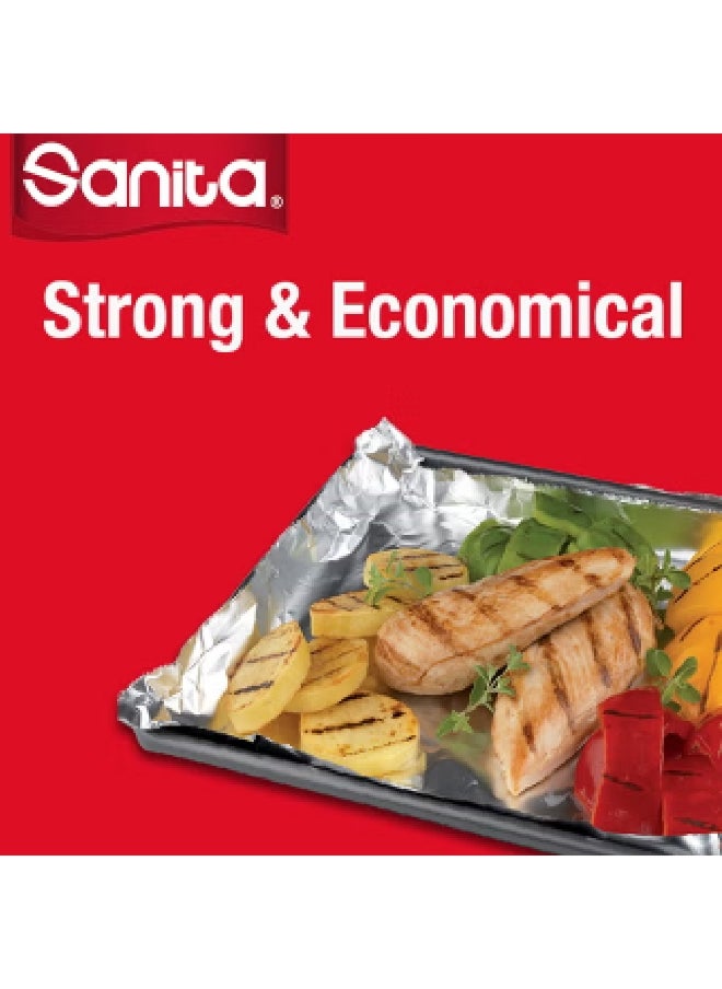 Sanita Strong and Economical Aluminum Foil Silver 9 x 9.2 x 48.5 cm AF13GV4501R11  - Image 2
