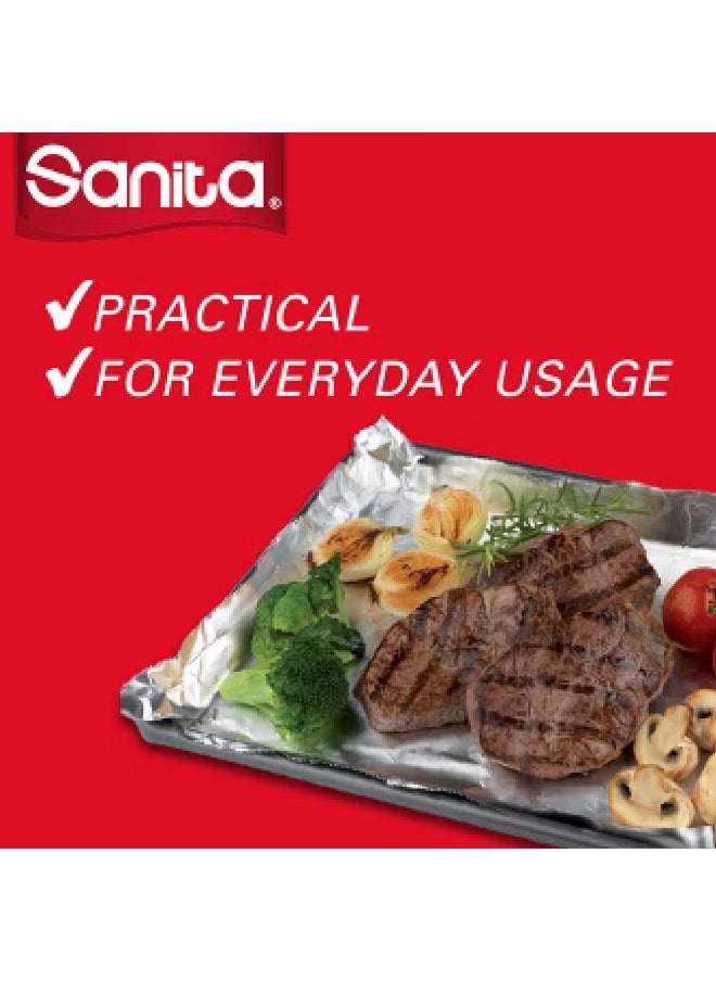 Sanita Strong and Economical Aluminum Foil Silver 9 x 9.2 x 48.5 cm AF13GV4501R11  - Image 3