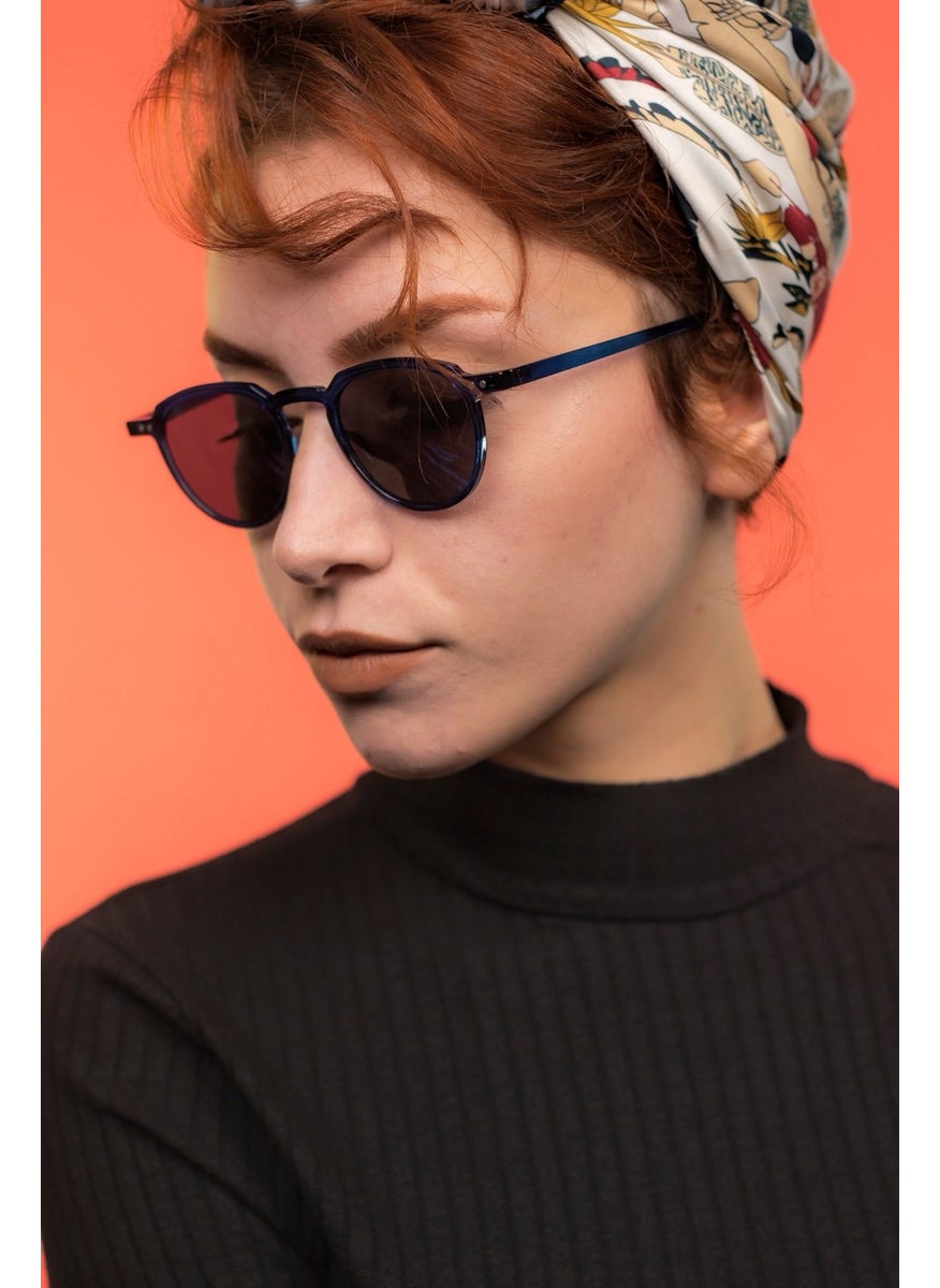 Focus On Wilson Navy Blue Unisex Sunglasses  - Image 5