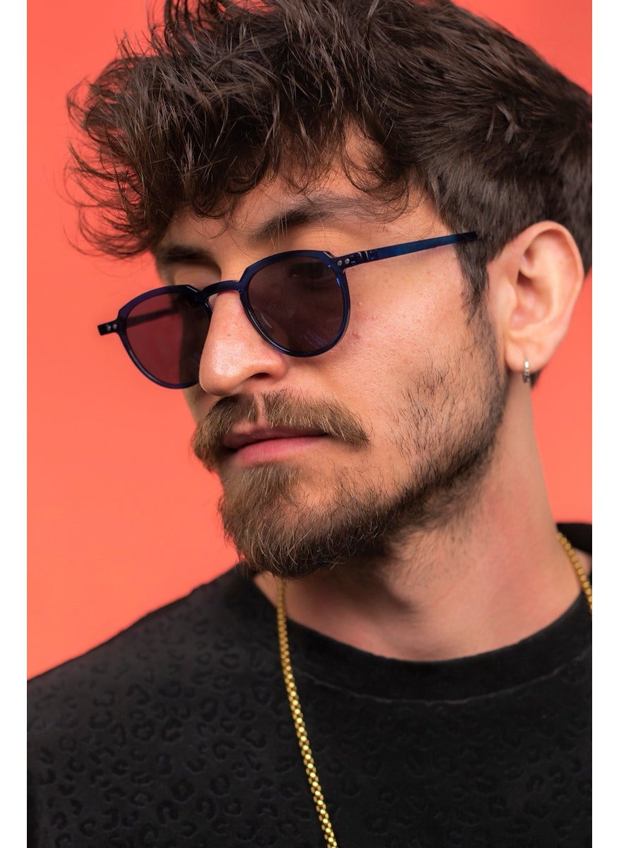 Focus On Wilson Navy Blue Unisex Sunglasses  - Image 4