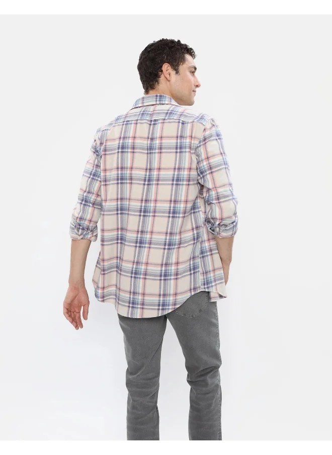 American Eagle AE Slim Fit Plaid Button-Up Shirt