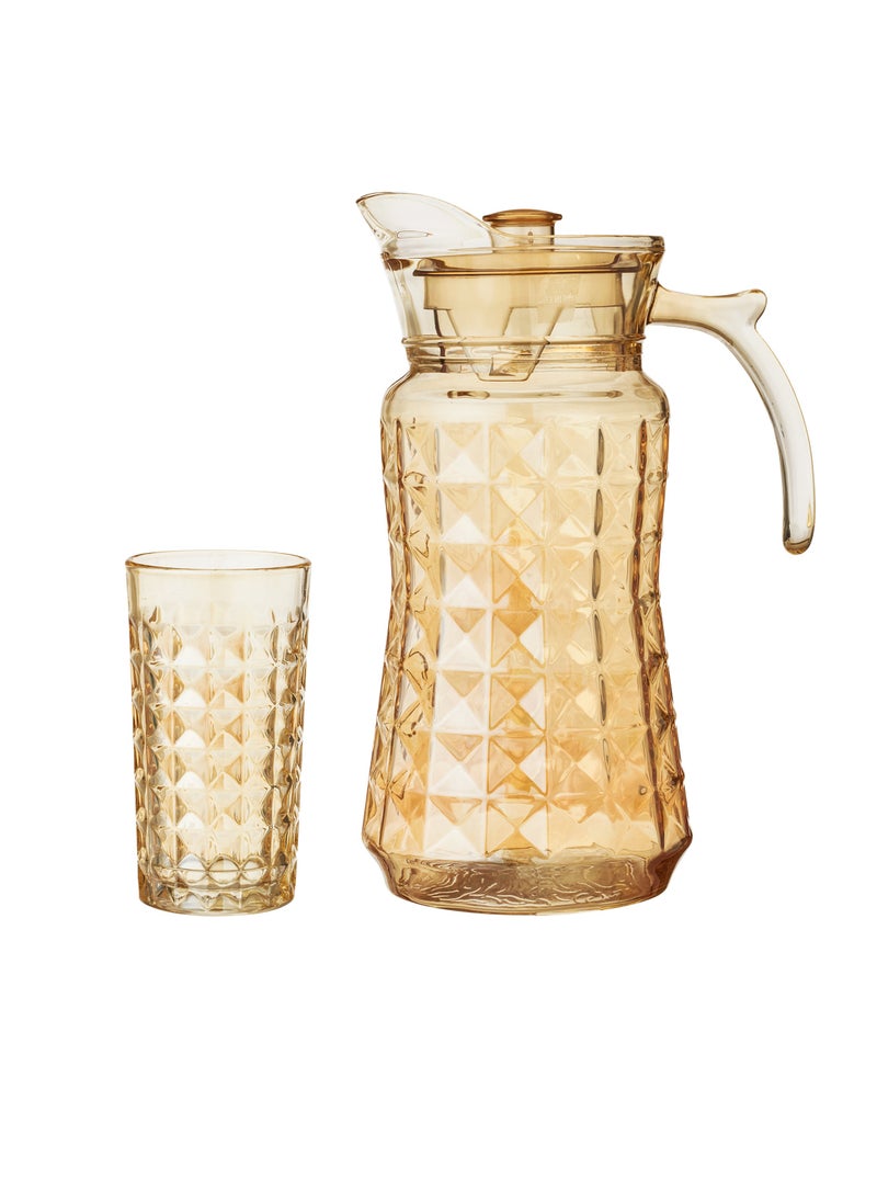qing ping guo - A Set Of 1.7 Liter Jug With 6 278 Ml Cups For Juice And Water. - Image 1