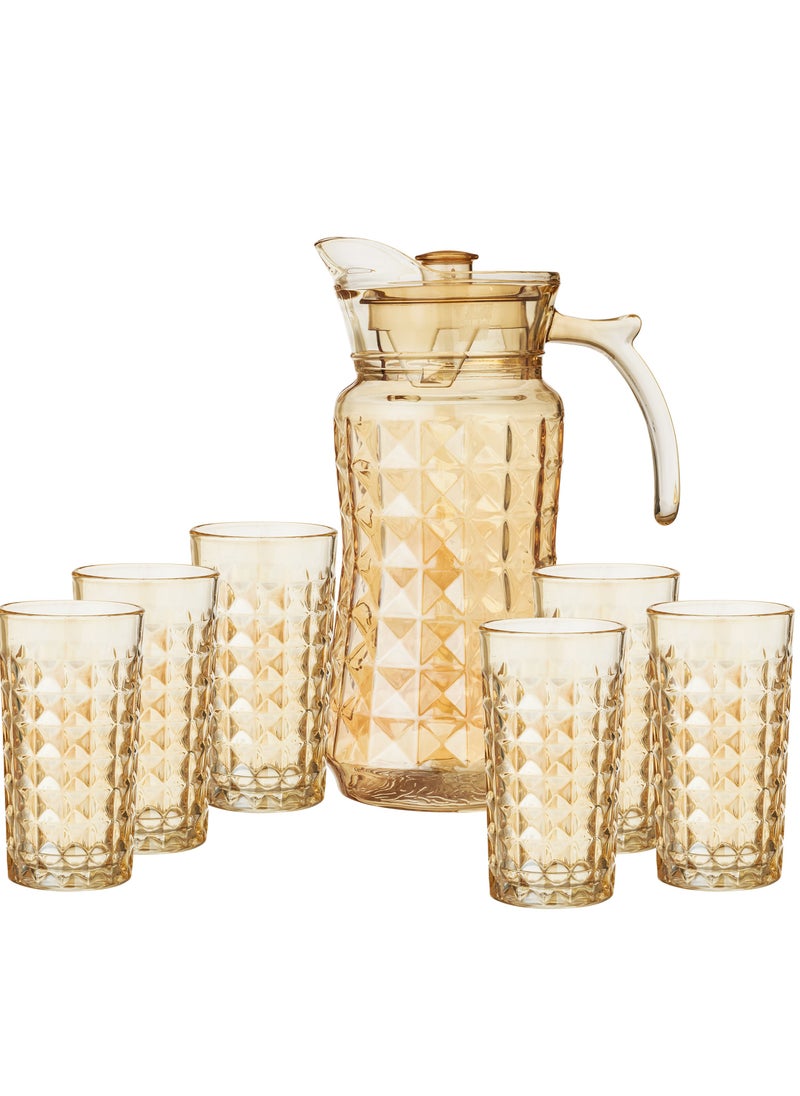 qing ping guo - A Set Of 1.7 Liter Jug With 6 278 Ml Cups For Juice And Water. - Image 1