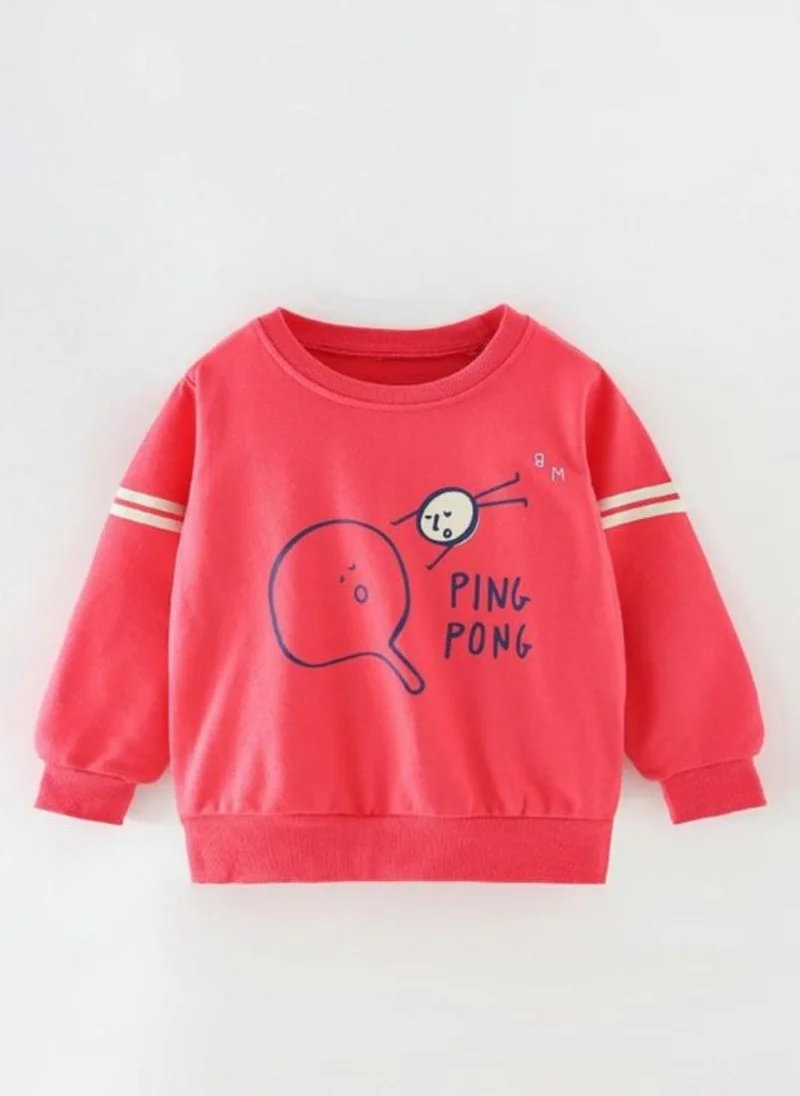 يونيكي Red Graphic Printed Round Neck T-shirt