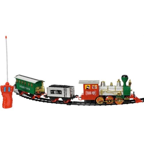 HITRUZ Remote Control Train Set with 345 CM Tracks (14 Pcs) | Battery Operated Classic Toy Train with Light & Sound | Electric RC Engine Train Set for Kids Boys Girls Gift No Smoke - Image 2