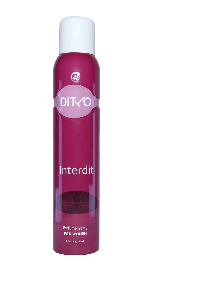 Ditto - Interdit Perfume Spray For Women 200ml - Image 1