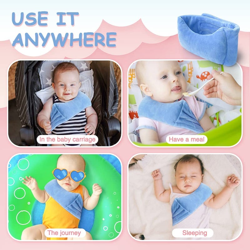 POWYS Torticollis Pillows for Infants Baby Neck Support Pillow Infant Newborn Head Shaper Correction Cusion Adjustable Toddler Kid Head Positioner for Car Seat Travel - Image 4