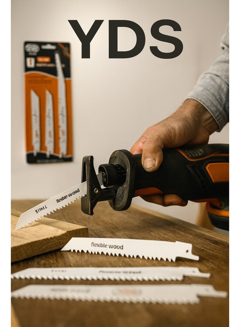 YDS 2 Packs × 5Pieces YDS Reciprocating Saw Blades – Model 3002| Bi-Metal & High-Carbon Steel | Wood, Metal & Demolition Cutting - Image 3