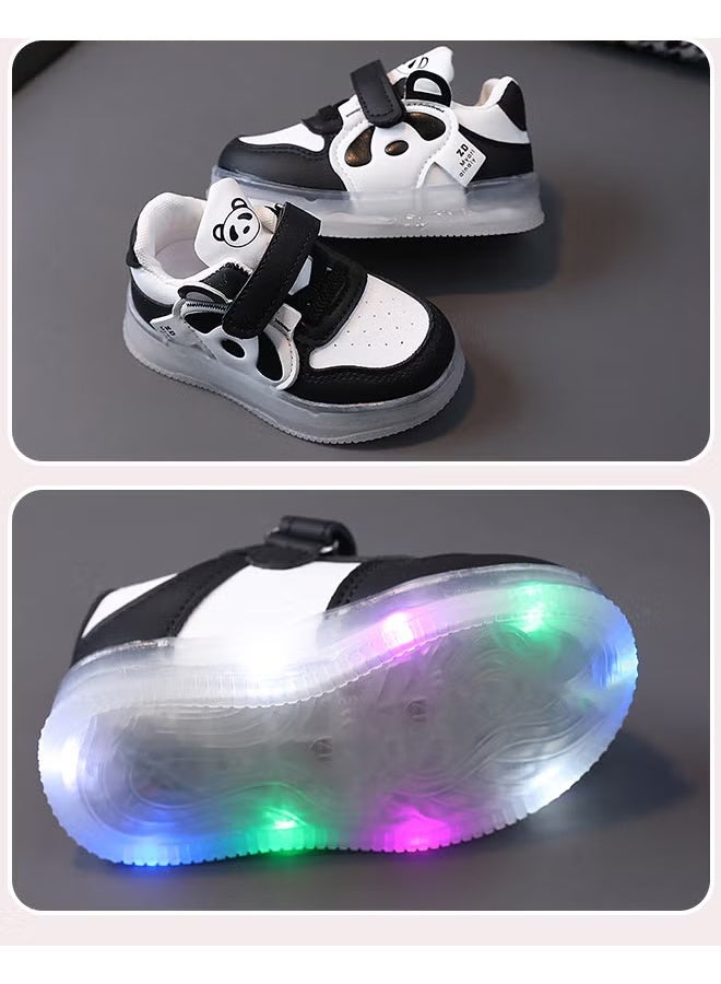 Kids Light Up Shoes, LED Flashing Sneakers with Hook and Loop Fastener, Lightweight Luminous Shoes with Cartoon Pattern, Breathable Walking Shoes for Toddlers, Suitable for Running, Walking, Traveling and Daily Wear - Image 4