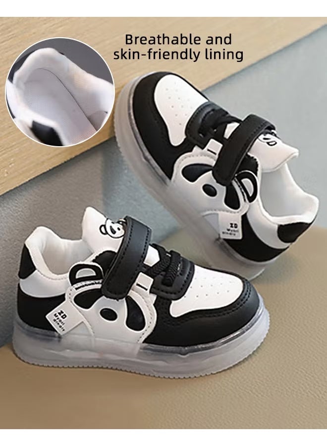 Kids Light Up Shoes, LED Flashing Sneakers with Hook and Loop Fastener, Lightweight Luminous Shoes with Cartoon Pattern, Breathable Walking Shoes for Toddlers, Suitable for Running, Walking, Traveling and Daily Wear - Image 2