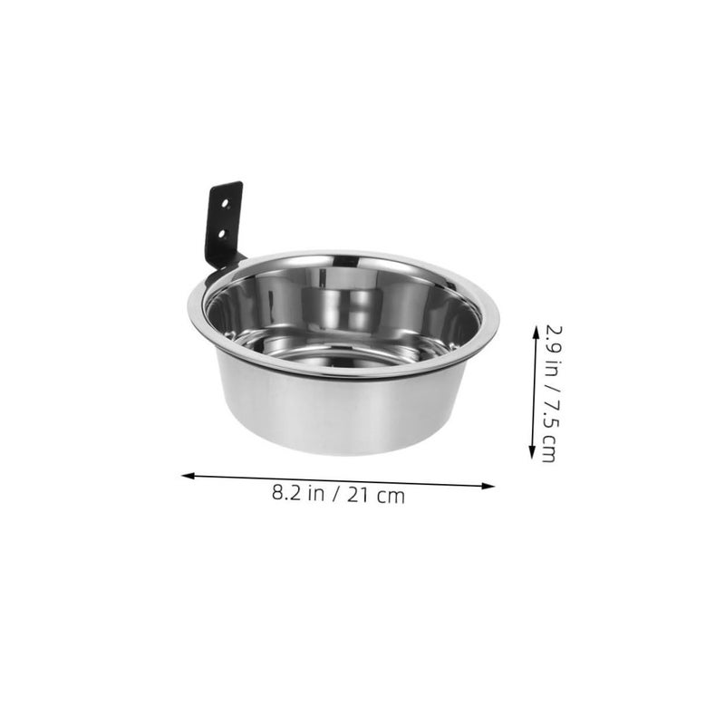 2 Sets Elevated Stainless Steel Wall Mounted Dog Bowls With Slow Feeder Pet Feeding Station - Image 3