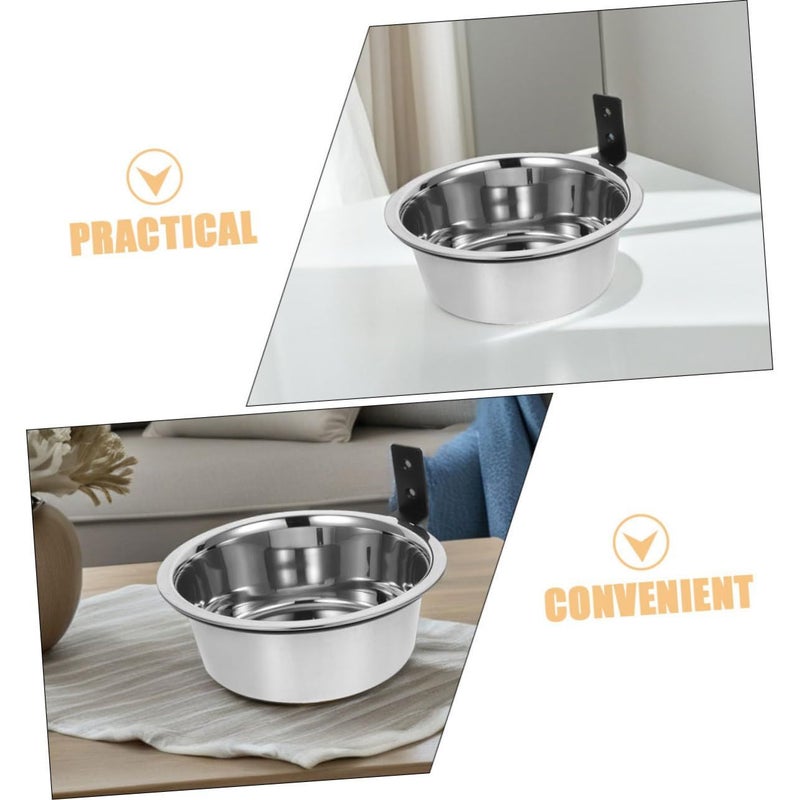 2 Sets Elevated Stainless Steel Wall Mounted Dog Bowls With Slow Feeder Pet Feeding Station - Image 4