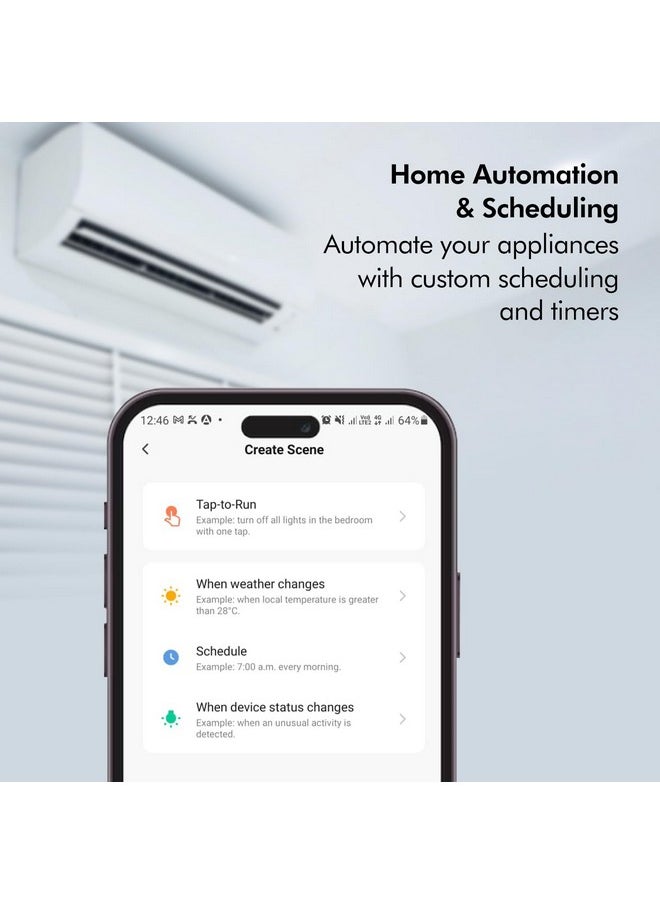WIPRO - Wipro 16A Wi-Fi Smart Plug with Energy Monitoring- Suitable for Large Appliances like Geysers, Microwave Ovens, Air Conditioners (Works with Alexa and Google Assistant)- White - Image 1