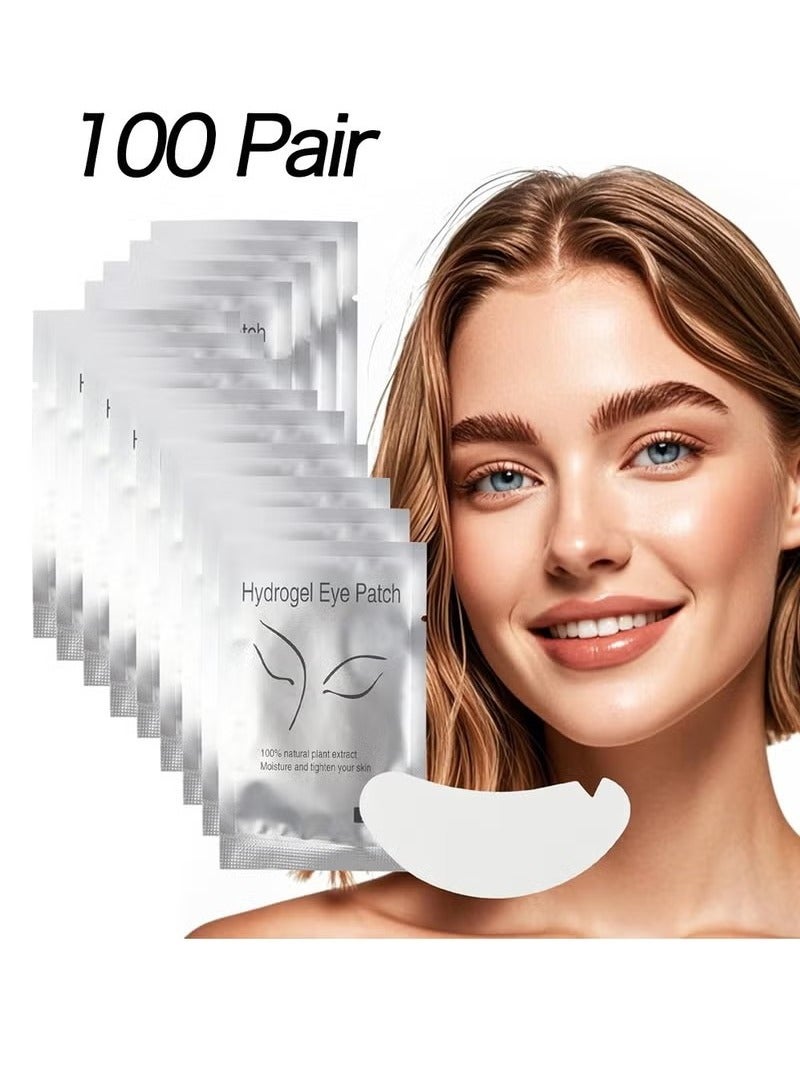 Generic 100 Pairs Under Eye Gel Pad Eyelash Extension Pads No Shedding DIY False Eyelash Extension Makeup Eye Gel Patches  - Image 1