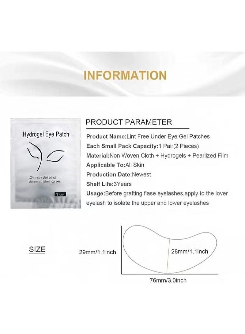 Generic 100 Pairs Under Eye Gel Pad Eyelash Extension Pads No Shedding DIY False Eyelash Extension Makeup Eye Gel Patches  - Image 5
