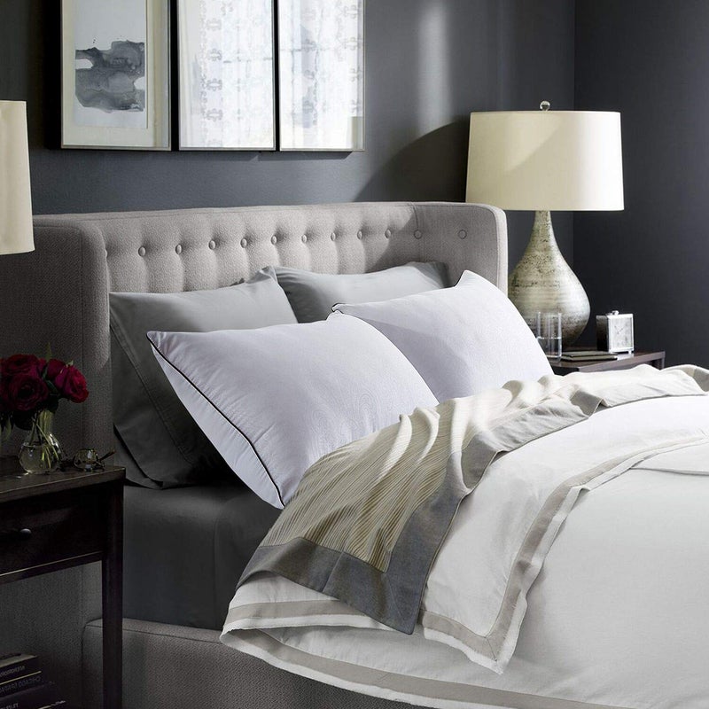 JOLLYVOGUE Standard Pillows Set of 2, Cooling and Supportive Pillows Full Size Set of 2 for Side and Back Sleepers, Down Alternative Hotel Collection Sleeping Pillow - Image 2