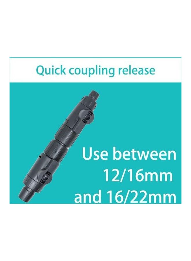 NIBEMINENT Aquarium Fish Tank Hose Pipe Quick Release Connector Control Valve Black 18.5cm - Image 5