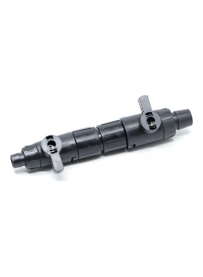 NIBEMINENT Aquarium Fish Tank Hose Pipe Quick Release Connector Control Valve Black 18.5cm - Image 1