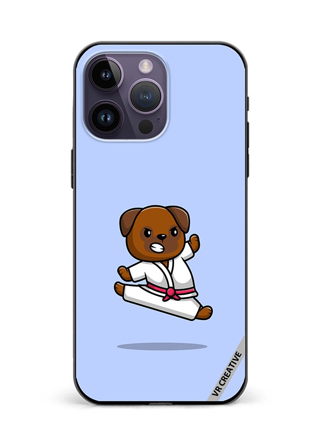 VR CREATIVE Protective Case Cover For Apple iPhone 16 Pro Max Karate Dog Design Multicolour