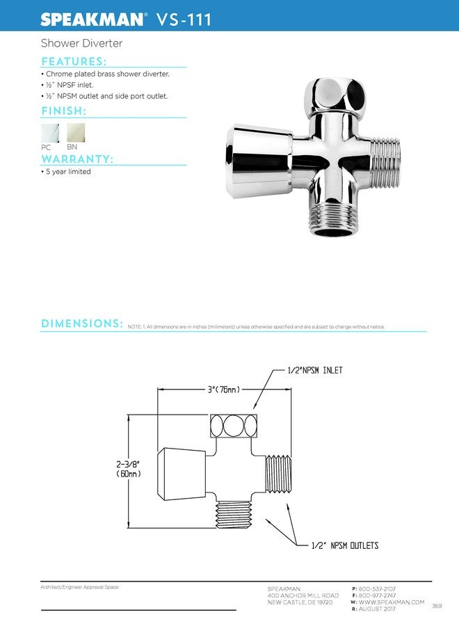 Speakman VS-111 Bathroom-Hardware, Polished Chrome - Image 5