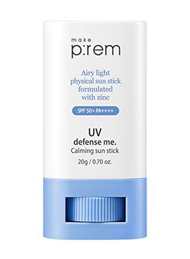 MAKEP:REM [Make P:Rem] Uv Defense Me Calming Sun Stick Spf 50 : Nonnano Zinc Oxide Physical Sunscreen For Face : Uva/Uvb Protection : No Oxybenzone & Octinoxate : 20G 070 Floz : Makep:Rem Makeprem - Image 1