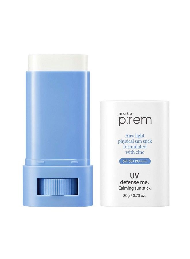 MAKEP:REM [Make P:Rem] Uv Defense Me Calming Sun Stick Spf 50 : Nonnano Zinc Oxide Physical Sunscreen For Face : Uva/Uvb Protection : No Oxybenzone & Octinoxate : 20G 070 Floz : Makep:Rem Makeprem - Image 3