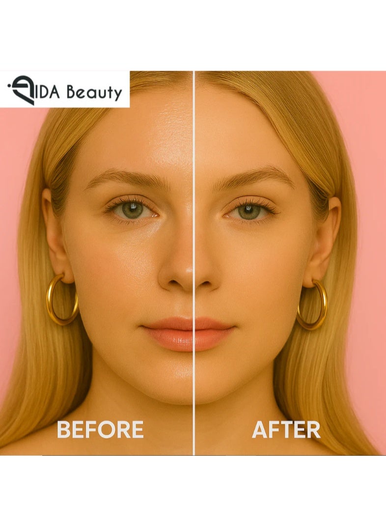 IDA Beauty Glam It! Perfect Full Coverage Matte Powder Pressed Foundation | 2-in-1 Setting & Foundation | Matte Finish, Long-Lasting, Lightweight | Vegan, Halal, Cruelty-Free (OBY 01) - Image 2