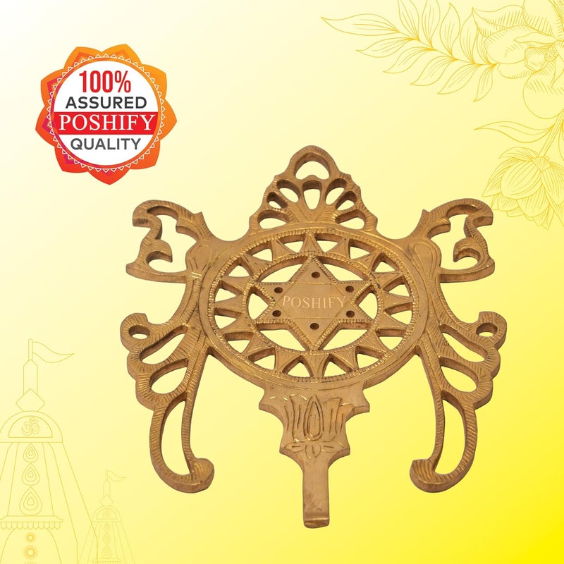 POSHIFY Brass Chakra Vaastu DoorWall Hanging for Positive Energy Vastu Shastra Spiritual Growth Home Decor Door Hanging Vaastu Correction Meditation Accessories Living Room Decor Entrance - Image 5