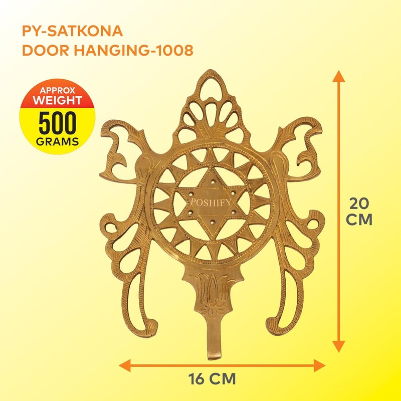 POSHIFY Brass Chakra Vaastu DoorWall Hanging for Positive Energy Vastu Shastra Spiritual Growth Home Decor Door Hanging Vaastu Correction Meditation Accessories Living Room Decor Entrance - Image 2