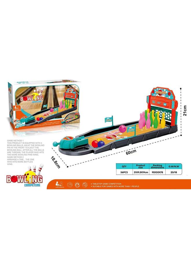 الأزرق جي دبليو لعبة ألعاب منافسة البولينج ، ألعاب الطاولة الداخلية ، هدايا ألعاب الألغاز بين الوالدين والطفل - Image 1