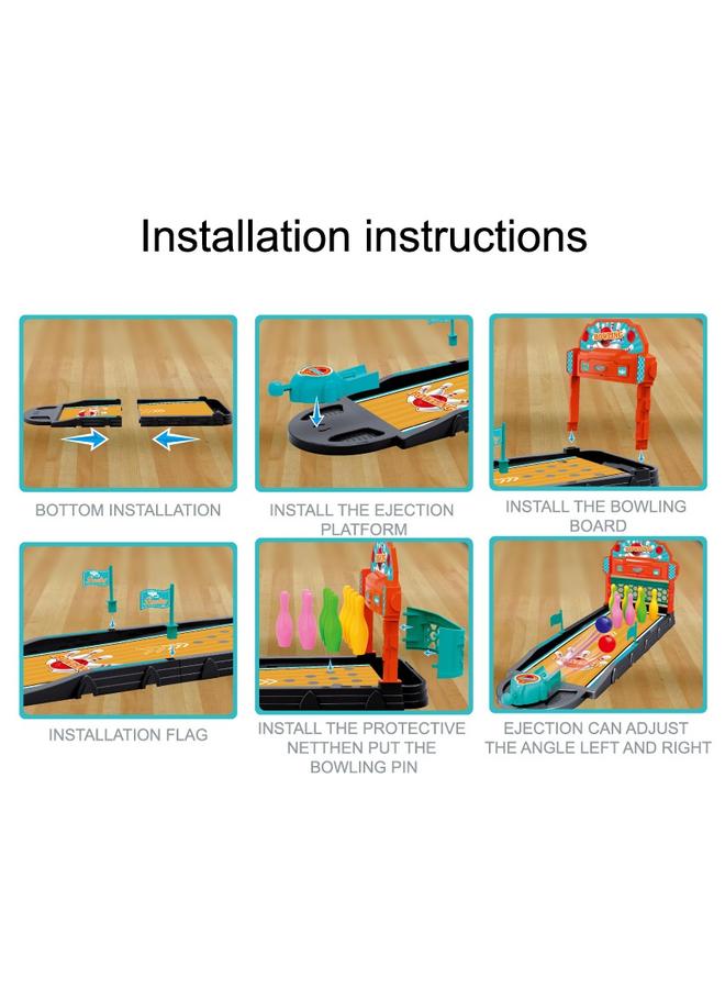 الأزرق جي دبليو لعبة ألعاب منافسة البولينج ، ألعاب الطاولة الداخلية ، هدايا ألعاب الألغاز بين الوالدين والطفل - Image 5