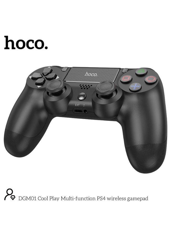 hoco. HOCO DGM01 Coldplay Multifunction PS4 Wireless Gamepad 88214 Black  - Image 1