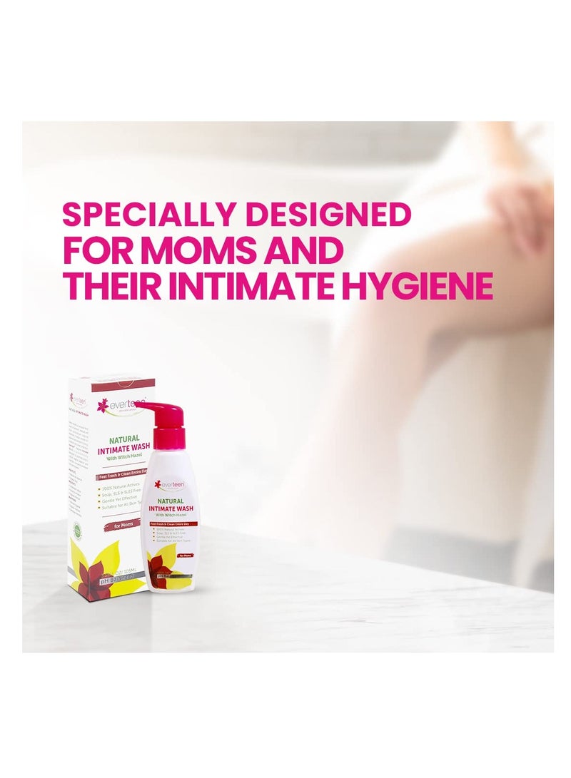 everteen Witch Hazel Natural Intimate Wash for Feminine Intimate Hygiene in Moms - 1 Pack (105ml) - Image 2