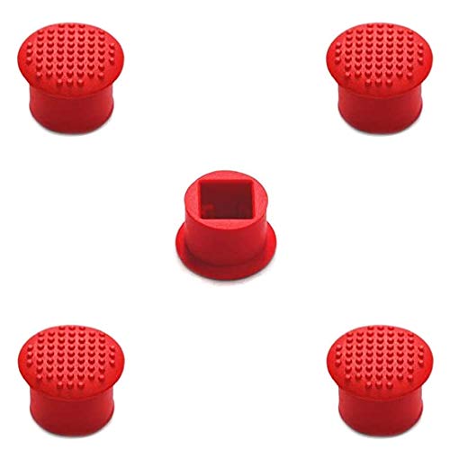 MMOBIEL 5 PCS Rubber TrackPoint Keyboard Mouse Red Cap with Soft Dome and Rim Laptop Pointer for Lenovo ThinkPad X/T/E / / L/P/Yoga Series - Image 1