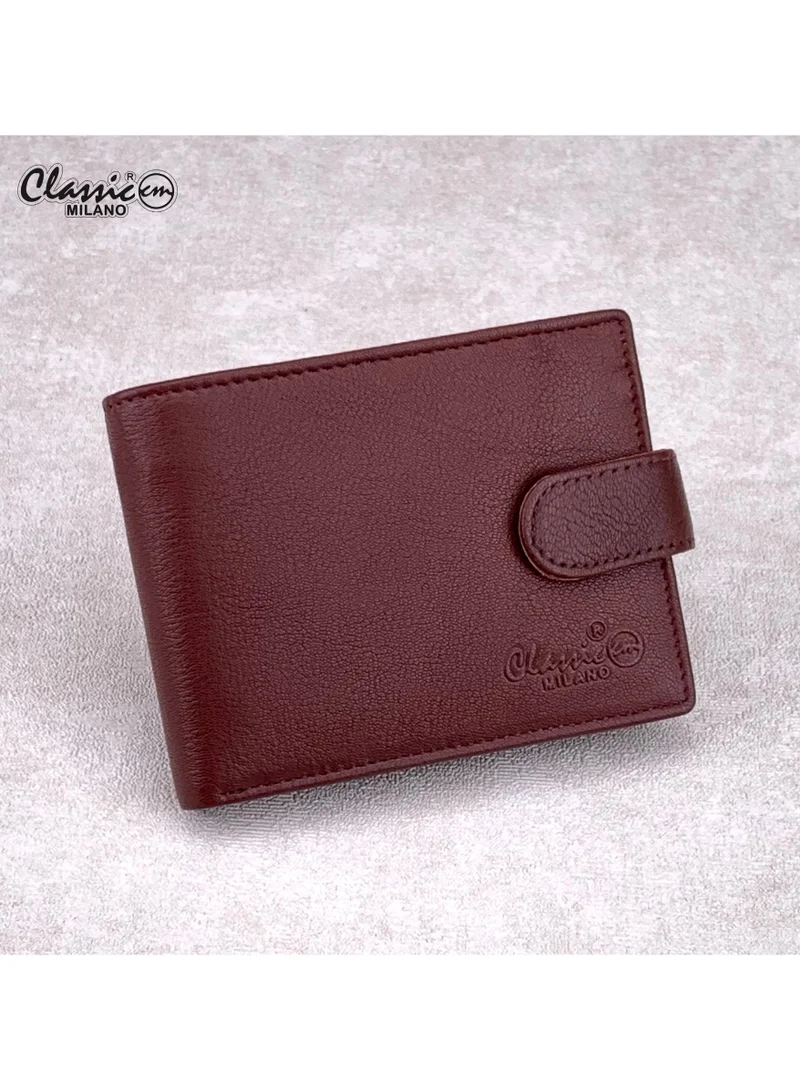 Classic Milano Classic Milano Men’s Wallet – Slim Bifold Leather Wallet for Men with RFID Blocking, Multiple Card Slots & Middle Zip – Stylish Mens Purse Wallets Gift for Husband, Father