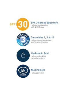 CERA CARE CeraVe AM Facial Moisturizing Lotion SPF30 with Hyaluronic Acid 89ml  - Image 2