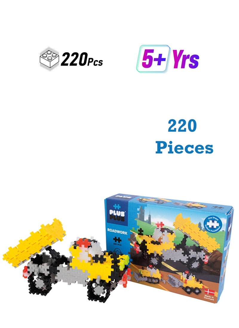 Plus-Plus 3-In-1 Standard Roadworks Construction Blocks  - Image 1