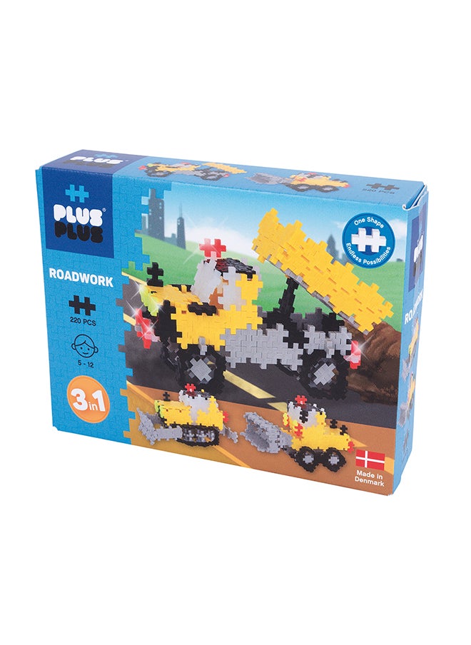 Plus-Plus 3-In-1 Standard Roadworks Construction Blocks  - Image 2