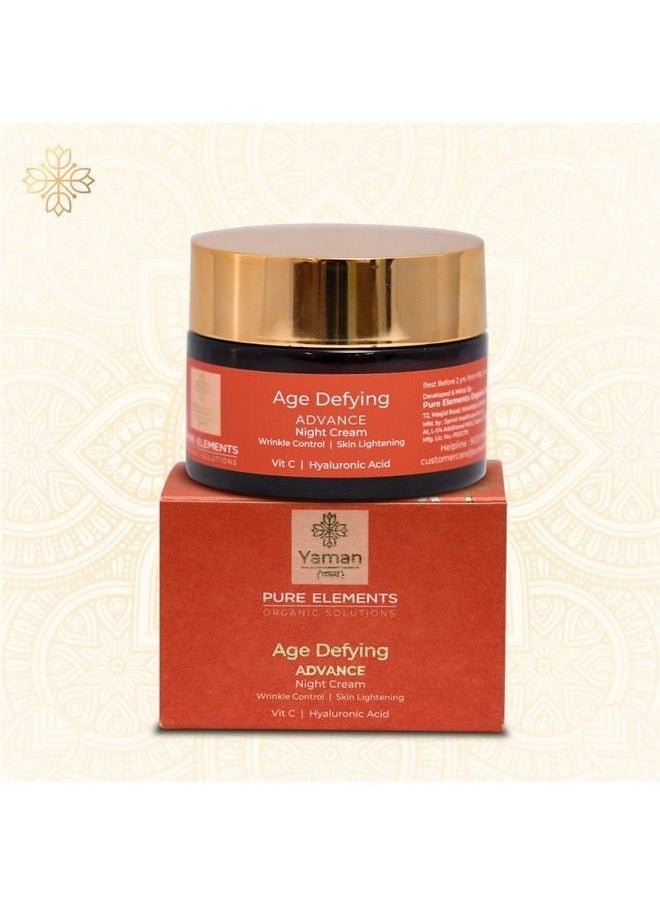 Pure Elements Age Defying Advance Night Cream With Vit C & Hyluronic Acid 50 Gm  - Image 3
