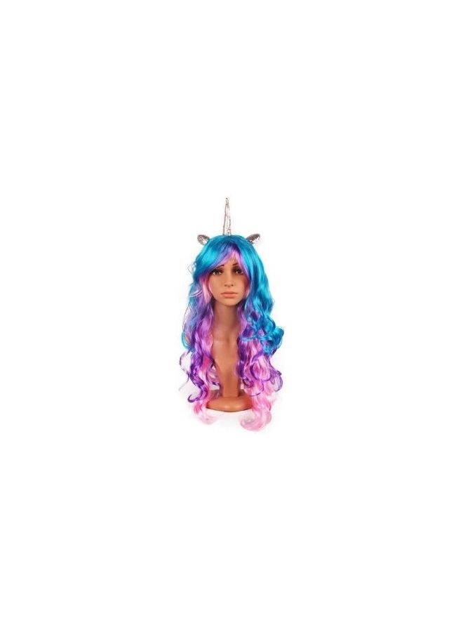 NIBEMINENT Fun Anime Color Wig Unicorn Cosplay Multicolour