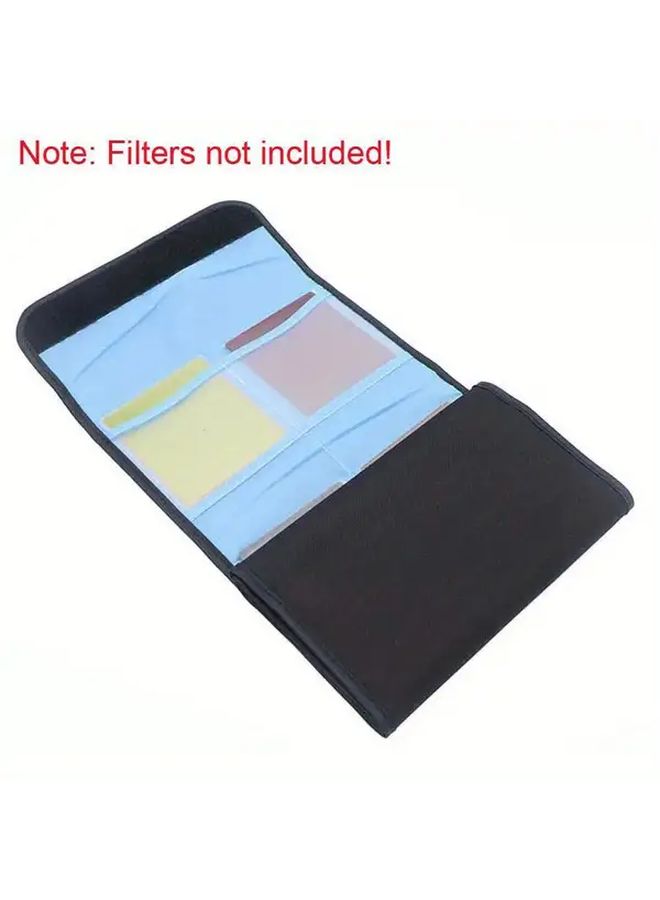 Compact 6 Slot Foldable Lens Filter Case Durable Nylon with EPE Foam Padding Dustproof - Image 1