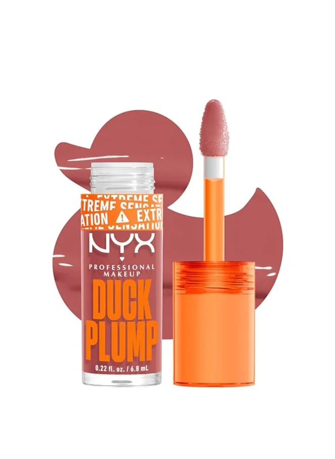 نيكس مكياج المحترفين Duck Plump High Pigment Lip Gloss, Lip Plumper Gloss with Spicy Ginger - Nude Swings