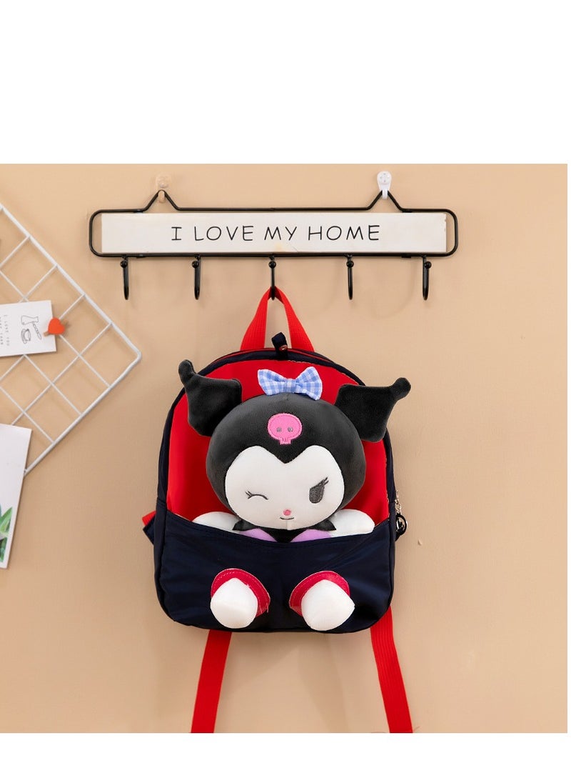 Y&D Kawaii Plush Kuromi Bag for Girls, Kuromi Plush Backpack Cute Kuromi Plush Bag Cartoon Shoulder Bag Cute Anime Kuromi Bag Kuromi Plush Shoulder Bag Anime Toy Bag for Anime Fans  - Image 1