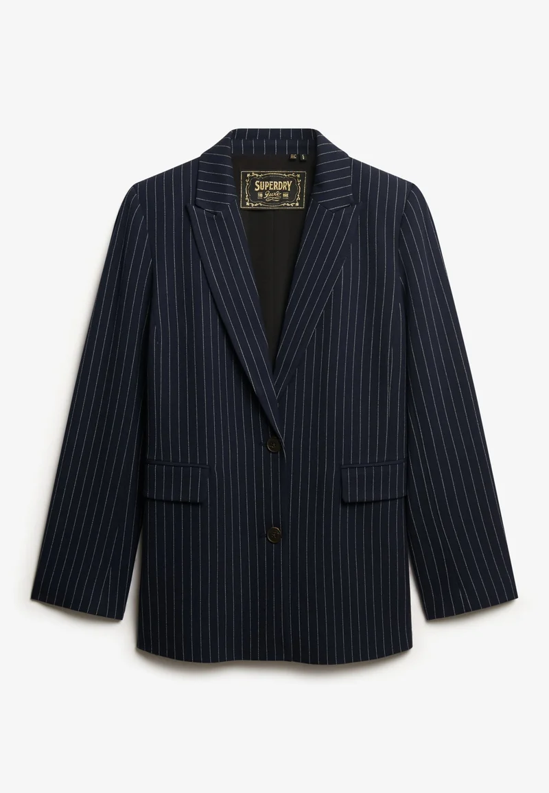 سوبر دراي Pinstripe Boyfriend Blazer