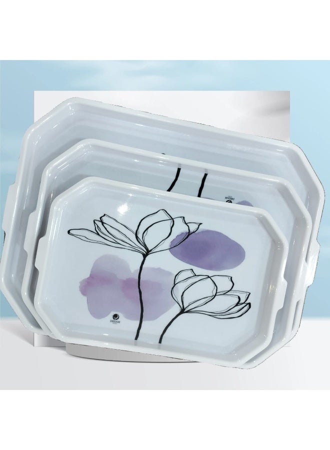 3 صواني تقديم مربعة